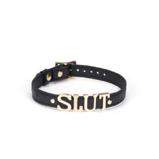 Liebe Seele Demon's Kiss (Halsband mit Slut-Schriftzug)