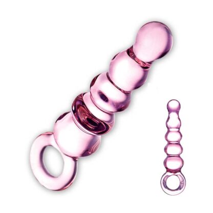 Gläs Gerippter Analdildo – Bild 3