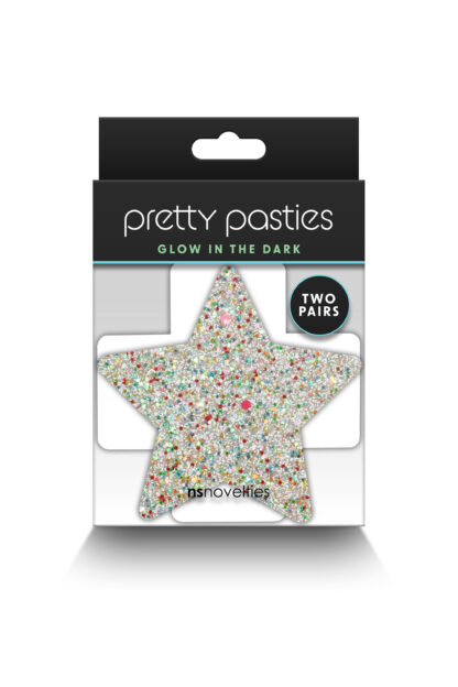 Pretty Pasties Glitzer Glow In The Dark Stern und Kreuz – Bild 2