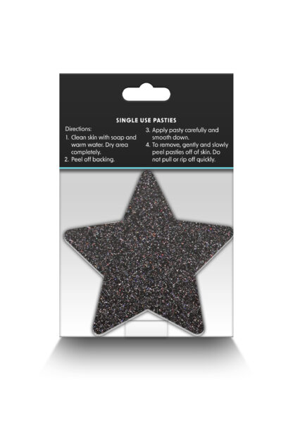 Pretty Pasties Glitzer Sterne Schwarz und Gold – Bild 3