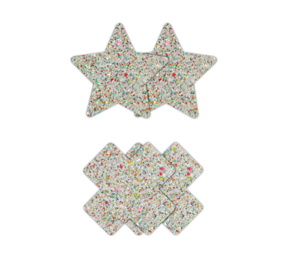 Pretty Pasties Glitzer Glow In The Dark Stern und Kreuz