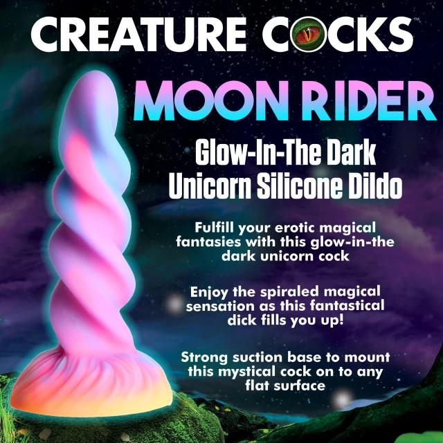 Creature Cocks Moon Rider Einhorn Dildo Glow In The Dark – Bild 8