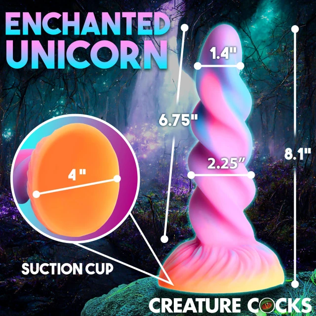 Creature Cocks Moon Rider Einhorn Dildo Glow In The Dark – Bild 10