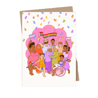 You're Welcome Club Postkarte Pride