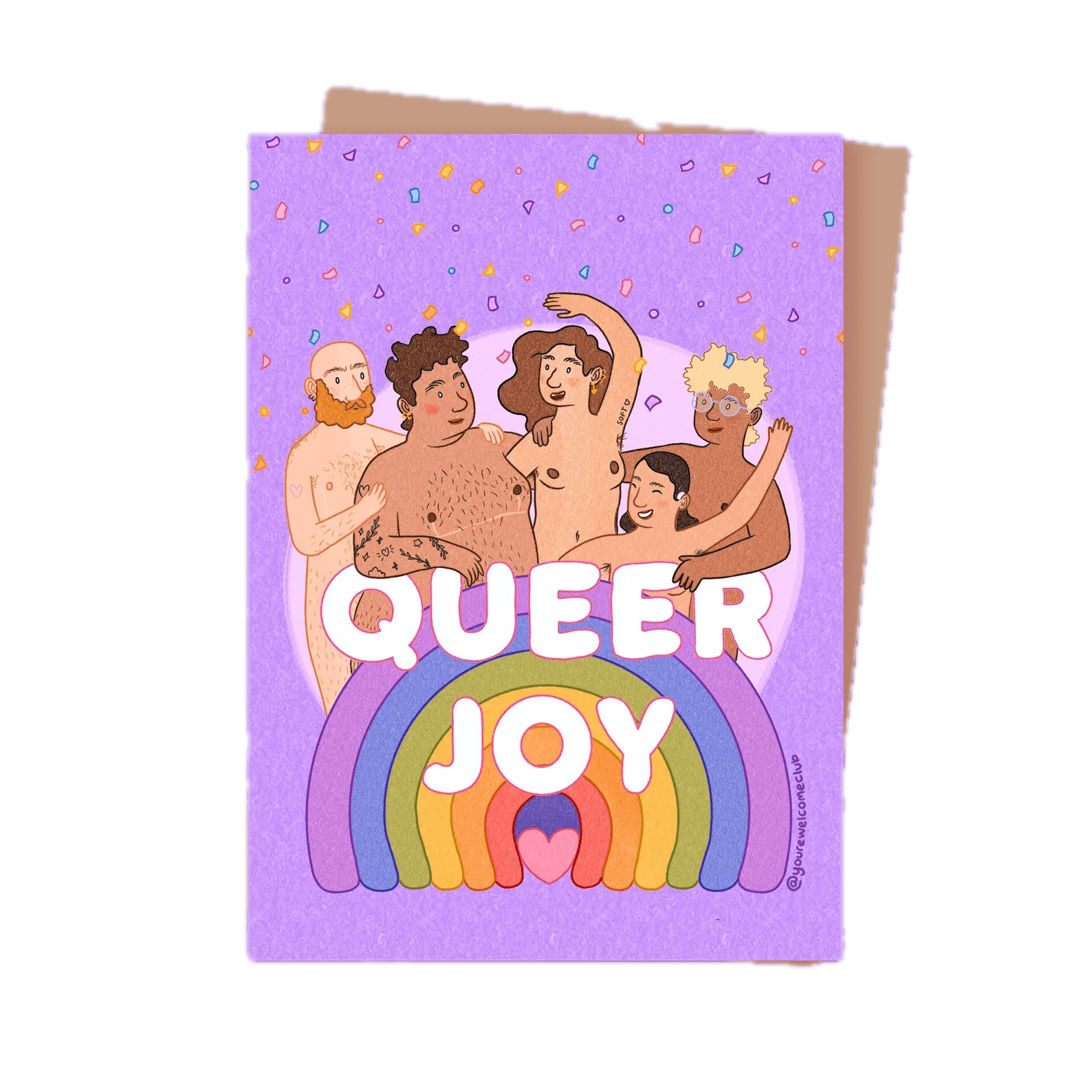 You're Welcome Club Postkarte Queer Joy