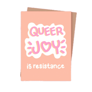 You're Welcome Club Postkarte Queer Joy Is Resistance