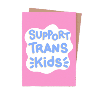 You're Welcome Club Postkarte Support Trans Kids