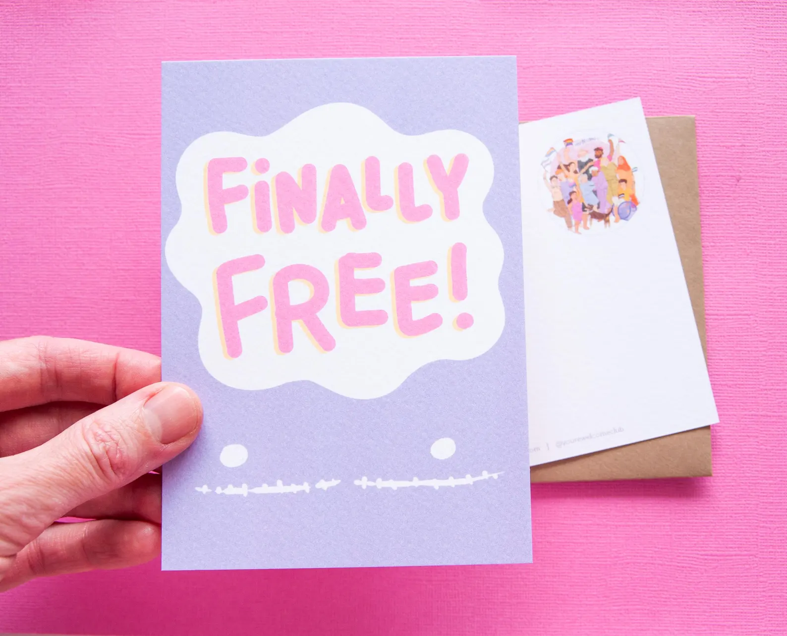 You're Welcome Club Postkarte Finally Free – Bild 2