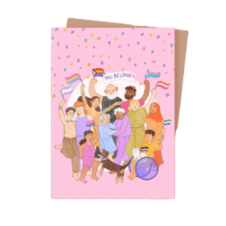 You're Welcome Club Postkarte Pride You Belong