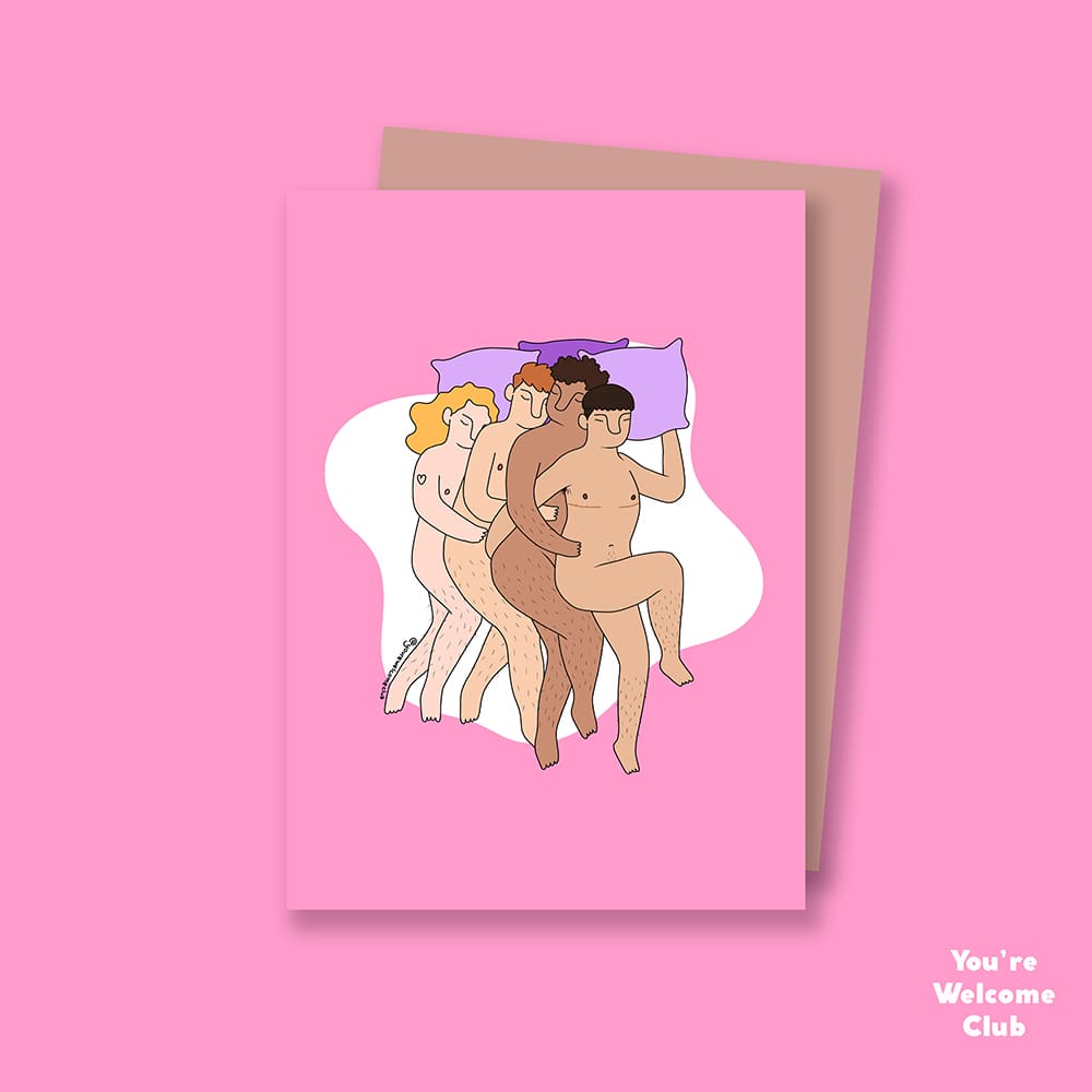 You're Welcome Club Postkarte Lovers In Bed – Bild 2