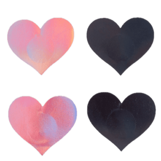 Secret Play Holographische Nippel Pasties Herz