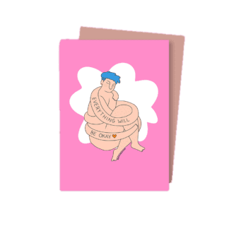 You're Welcome Club Postkarte Everything Will Be Okay