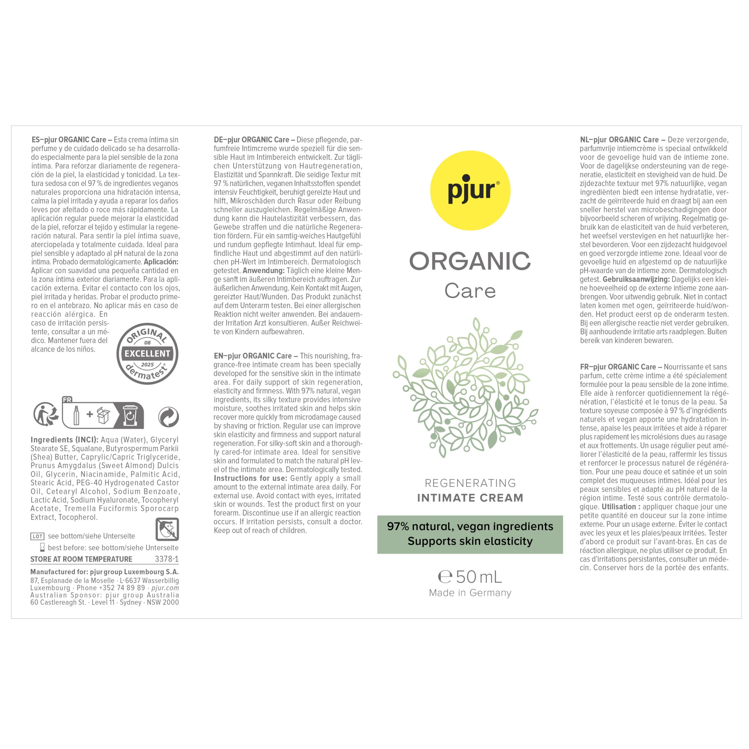 Pjur Organic Care Intim Creme – Bild 2